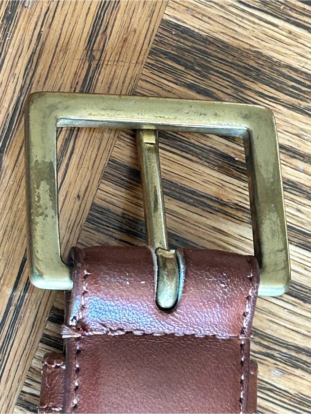 Coach Vintage Women’s Brown Leather Belt with Brass Buckle 34” - Picture 6 of 9